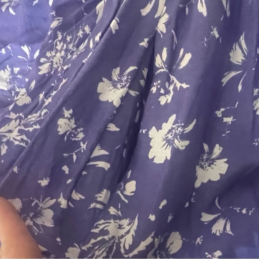 FREE PEOPLE Periwinkle/ Purple Floral Smocked Jumpsuit - Picture 8 of 9